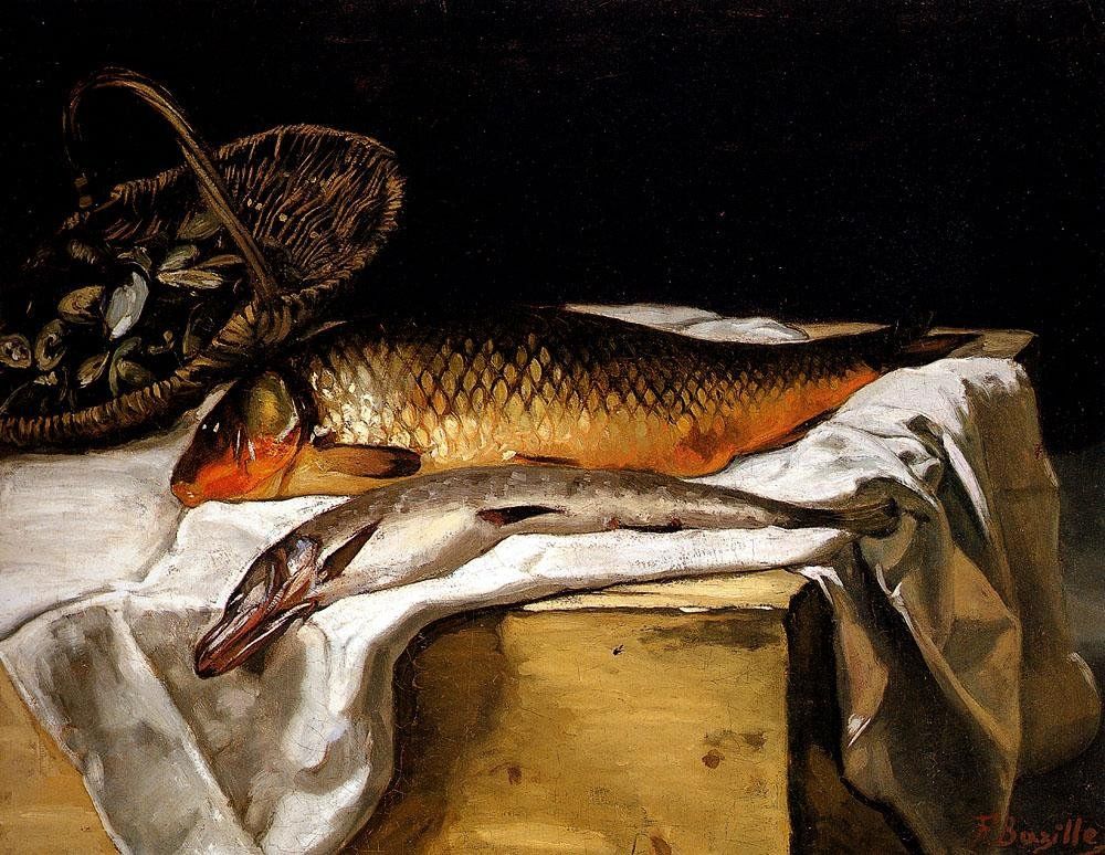 Frederic Bazille Still Life with Fish